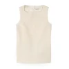 House of Dagmar Open Back Bouclé Top Cream White