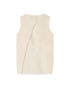 House of Dagmar Open Back Bouclé Top Cream White