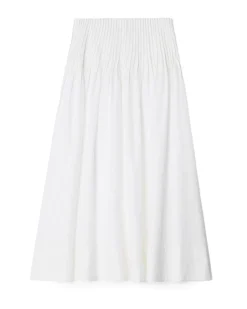 House of Dagmar Poplin Maxi Skirt White