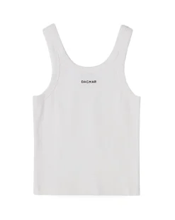 House of Dagmar Ribbed Tank Top White