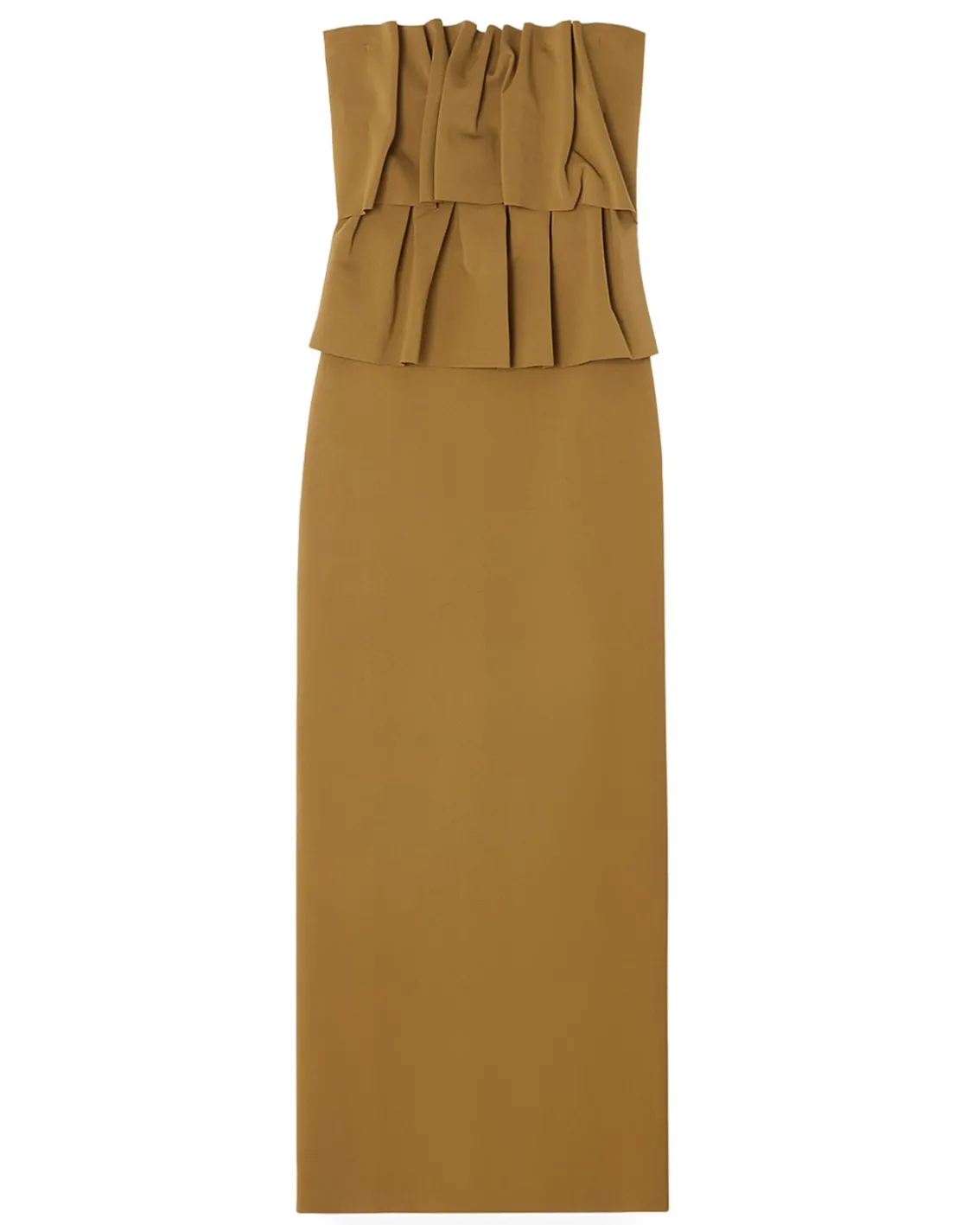 House of Dagmar Sculpted Slim Dress Dull Gold