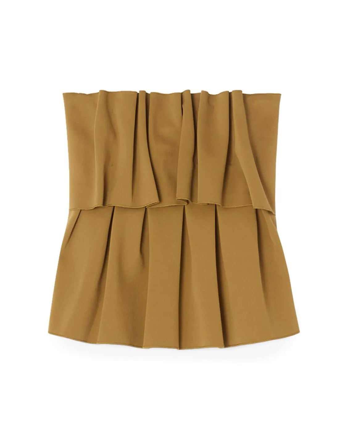 House of Dagmar Sculpted Tube Top Dull Gold