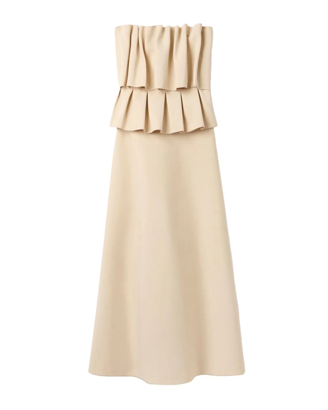House of Dagmar Sculpted Tube Dress Buttercream Yellow