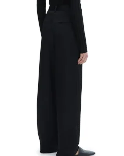 House of Dagmar Shiny Wide Suit Pant Black