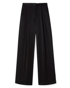 House of Dagmar Shiny Wide Suit Pant Black