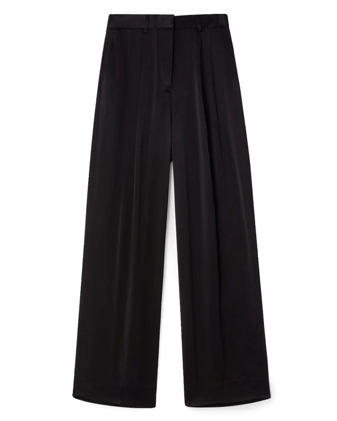 House of Dagmar Shiny Wide Suit Pant Black