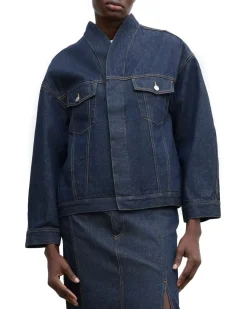 House of Dagmar Short Denim Jacket Selvedge Rinse