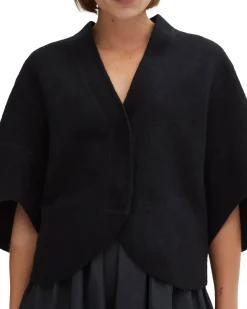 House of Dagmar Short Wool Cardigan Black