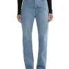 House of Dagmar Straight Leg Denim Light Blue Wash