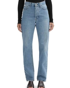 House of Dagmar Straight Leg Denim Light Blue Wash