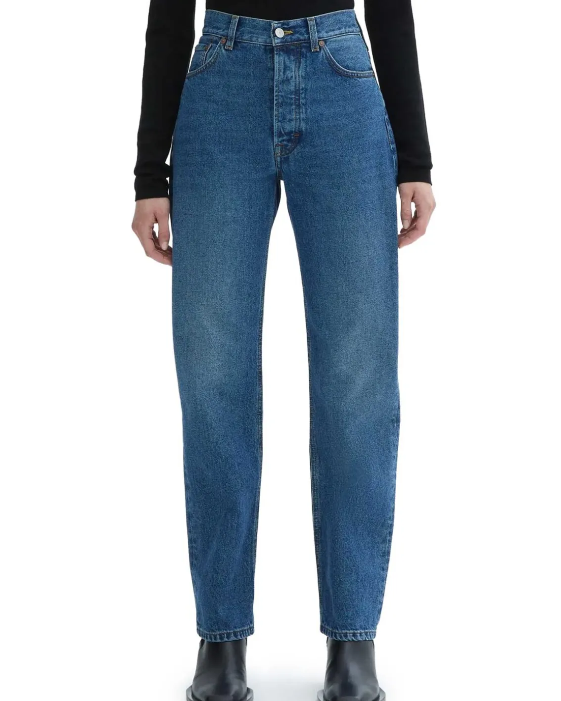 House of Dagmar Straight Leg Denim Dark Blue
