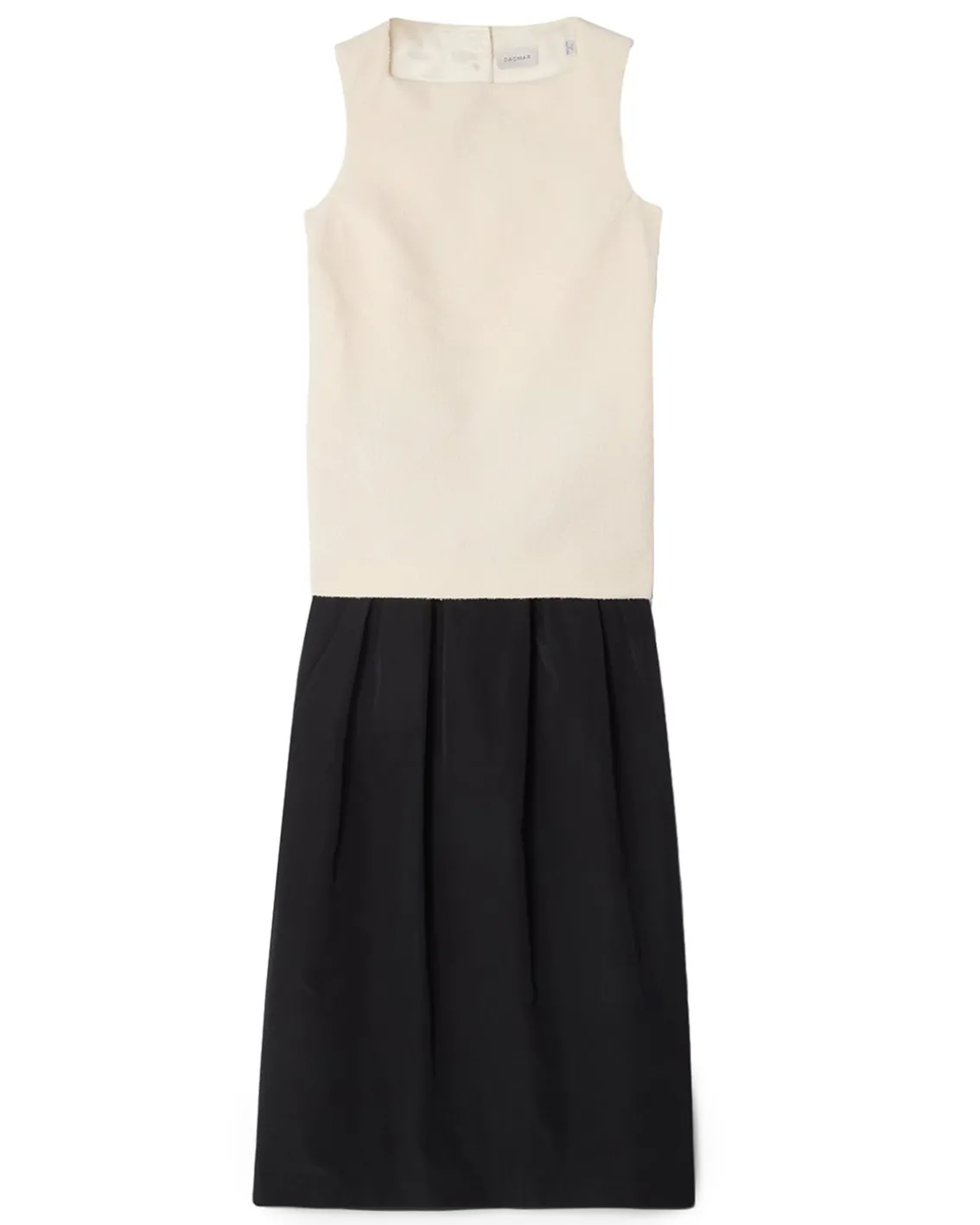 House of Dagmar Two Tone Dress Cream White Black