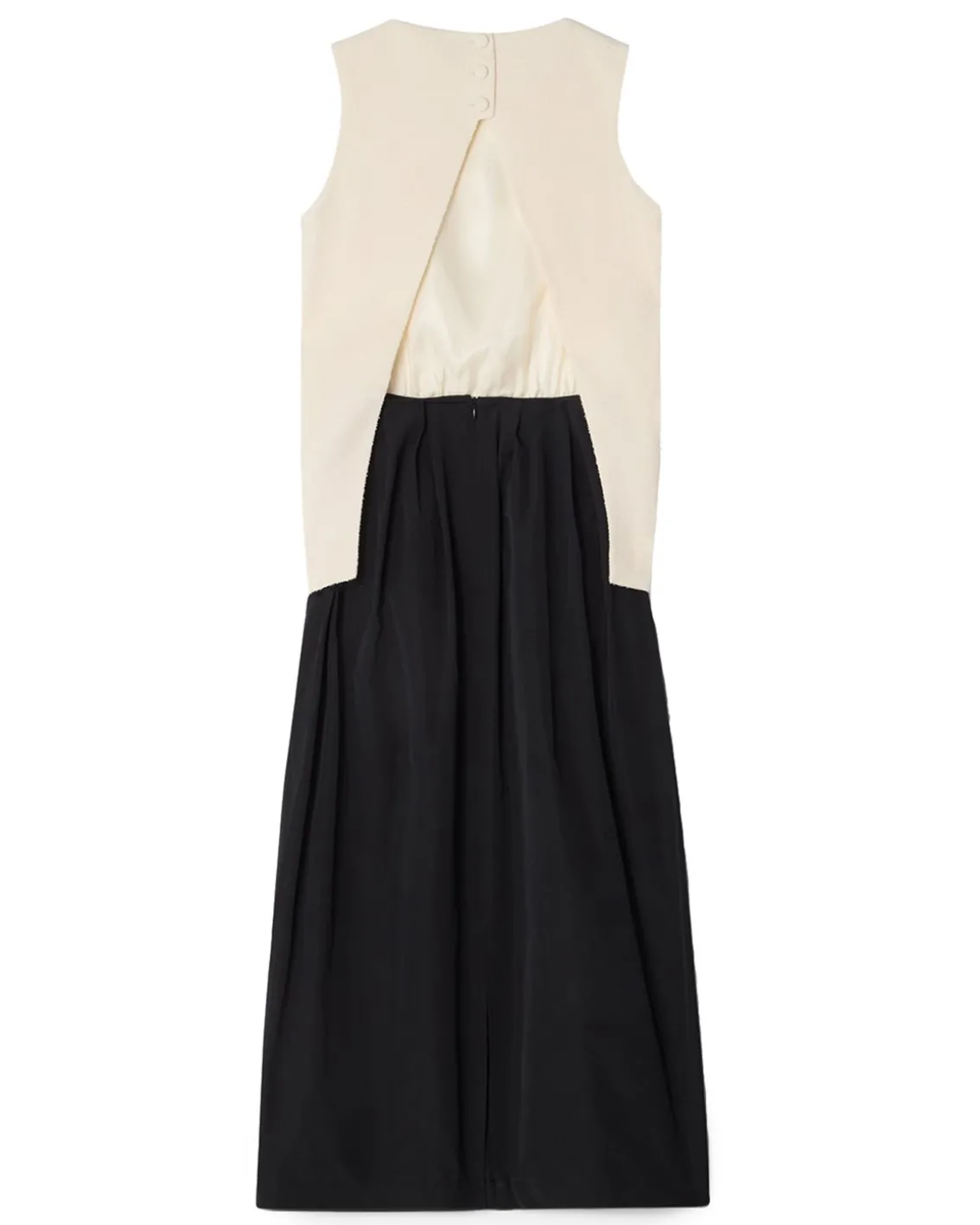 House of Dagmar Two Tone Dress Cream White Black