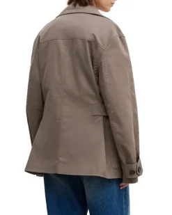 House of Dagmar Utility Jacket Khaki Green