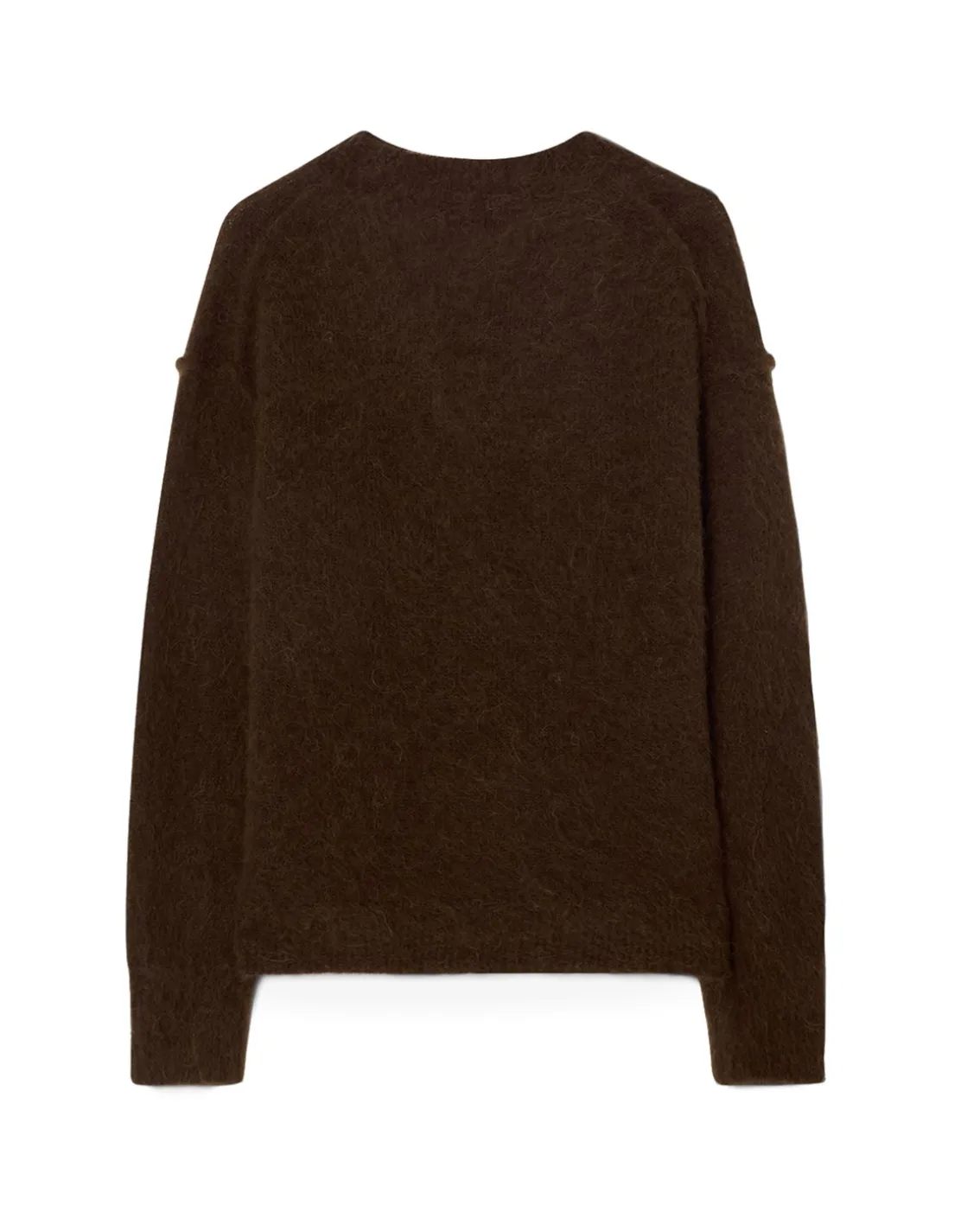 House of Dagmar V-Neck Alpaca Knit Tobacco Brown