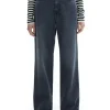 House of Dagmar Wide Leg Denim Dark Grey