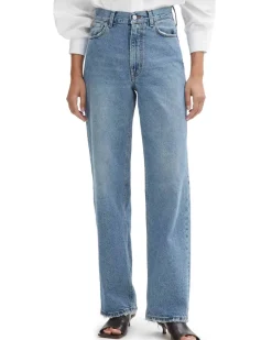 House of Dagmar Wide Leg Denim Light Blue Wash