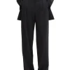 House of Dagmar Wide Leg Suit Trousers Black