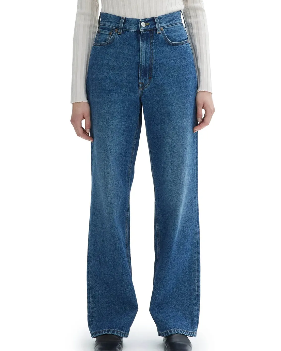 House of Dagmar Wide Leg Denim Dark Blue