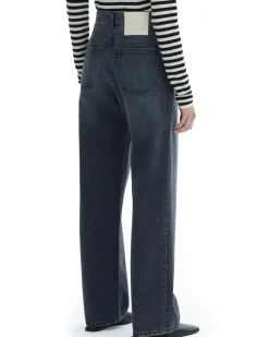 House of Dagmar Wide Leg Denim Dark Grey