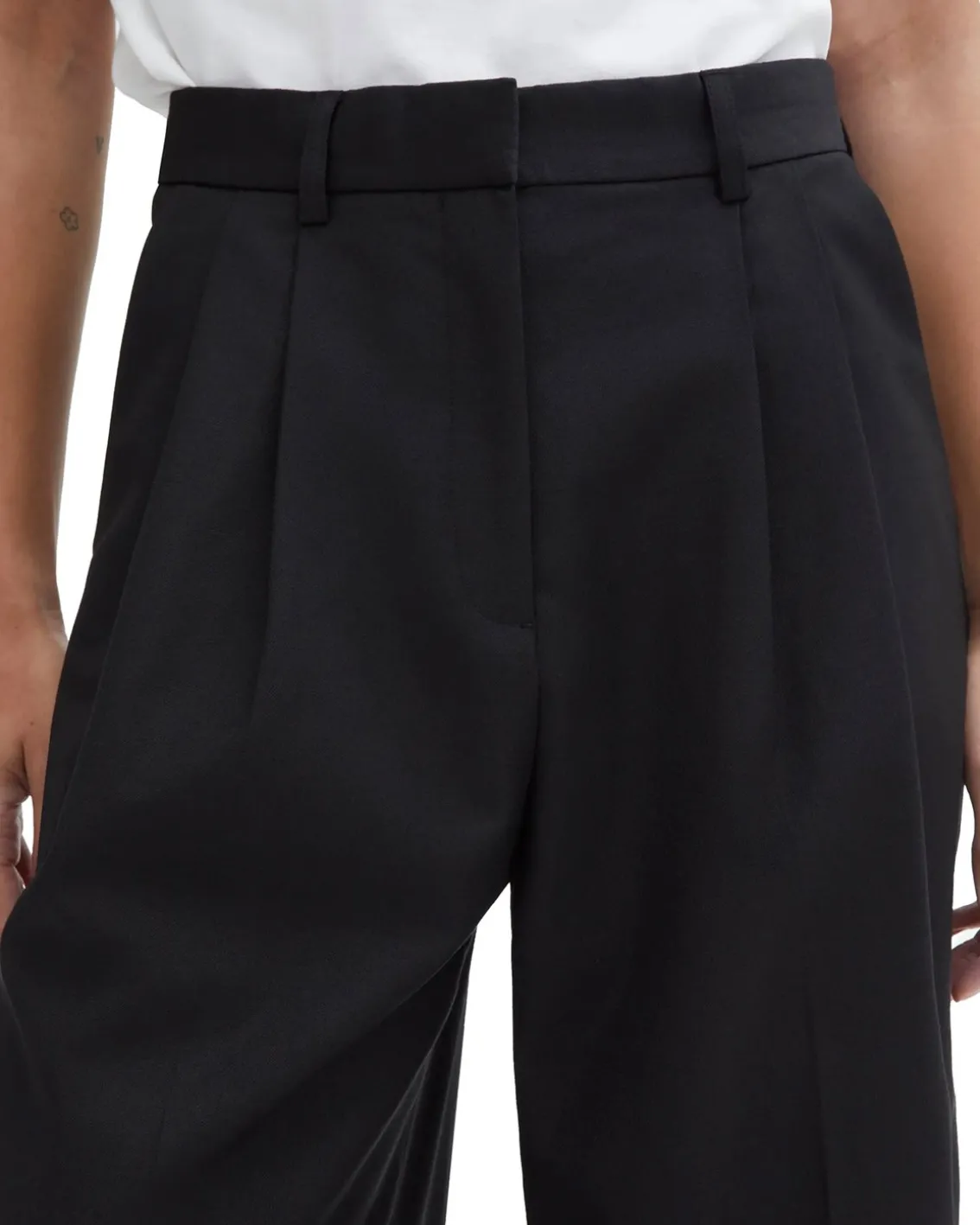 House of Dagmar Wide Leg Suit Trousers Black