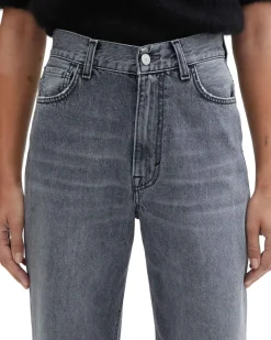 House of Dagmar Wide Leg Denim Light Grey