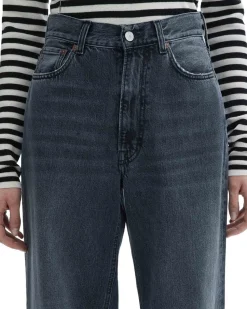 House of Dagmar Wide Leg Denim Dark Grey