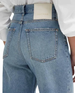 House of Dagmar Wide Leg Denim Light Blue Wash