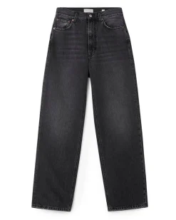 House of Dagmar Wide Leg Denim Dark Grey
