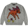 Howlin' Cosmic Deer Knit Sweater Grey
