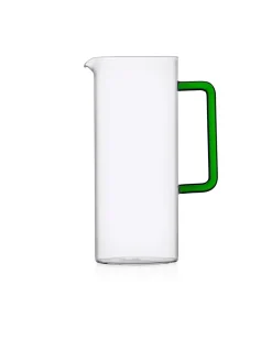 Ichendorf Jug With Green Handle Clear