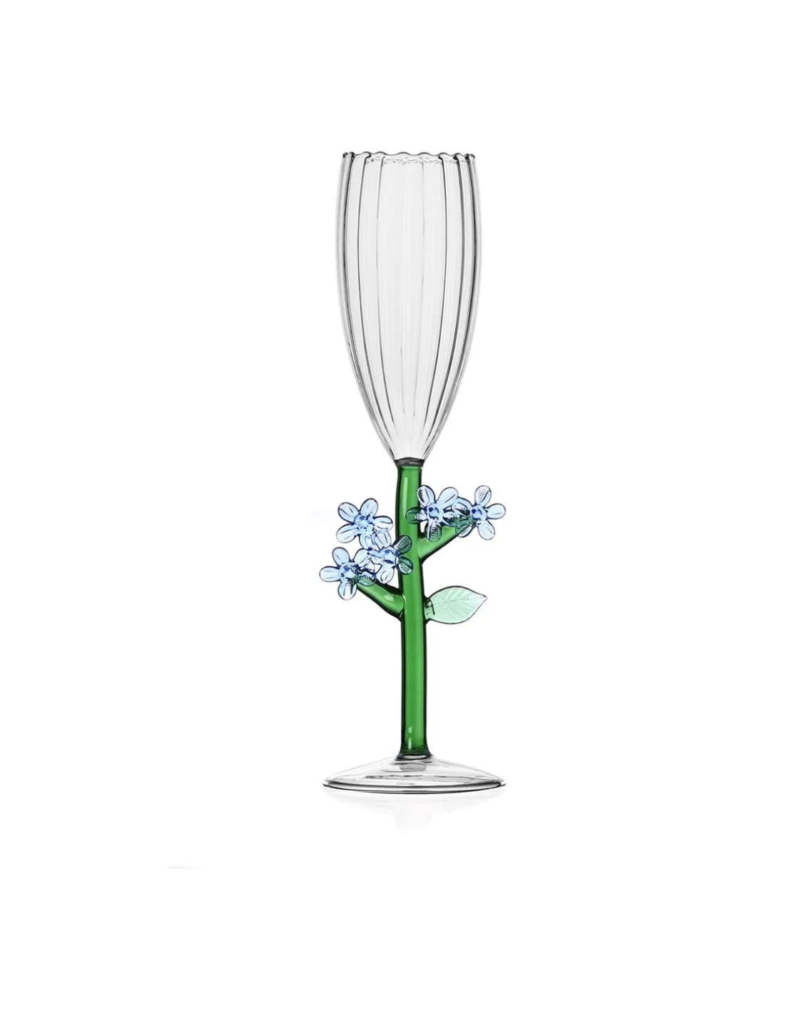 Ichendorf Optical Flute Light Blue Flower Clear