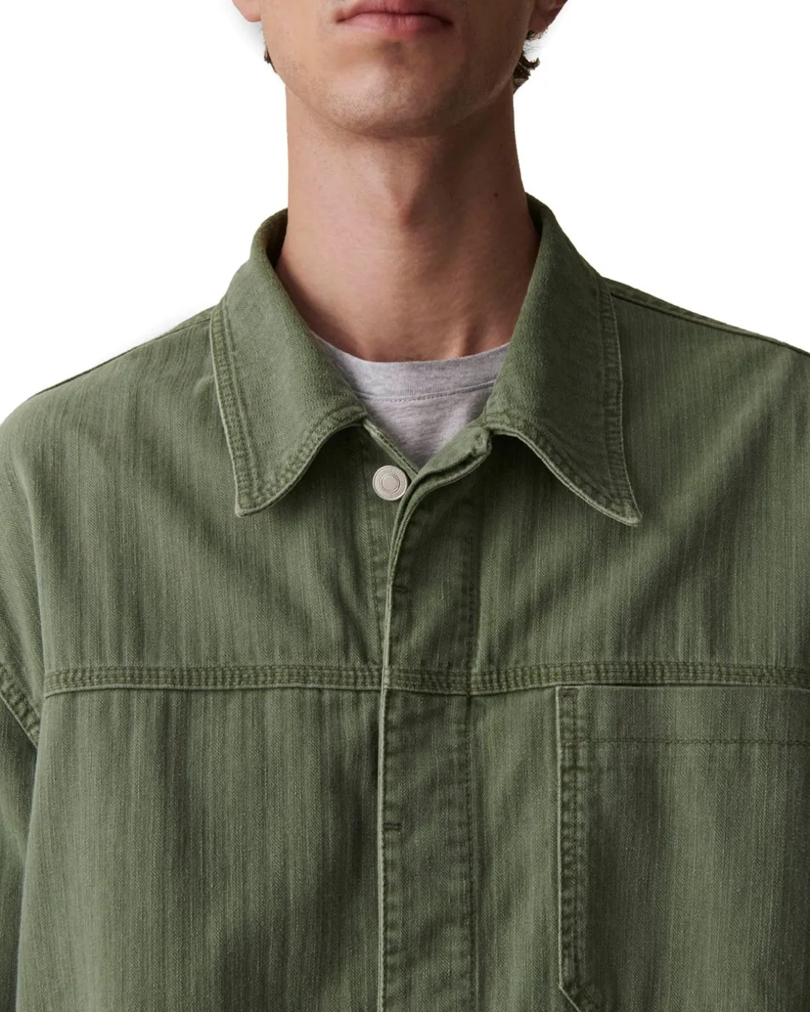 Jeanerica Noa Jacket Chevron Green