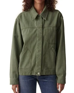 Jeanerica Nora Jacket Chevron Green