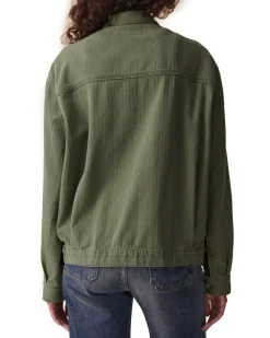 Jeanerica Nora Jacket Chevron Green