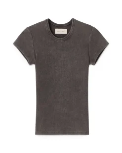 Jeanerica Valeria Rib Tee Washed Black