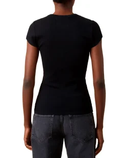Jeanerica Valeria Rib Tee Black