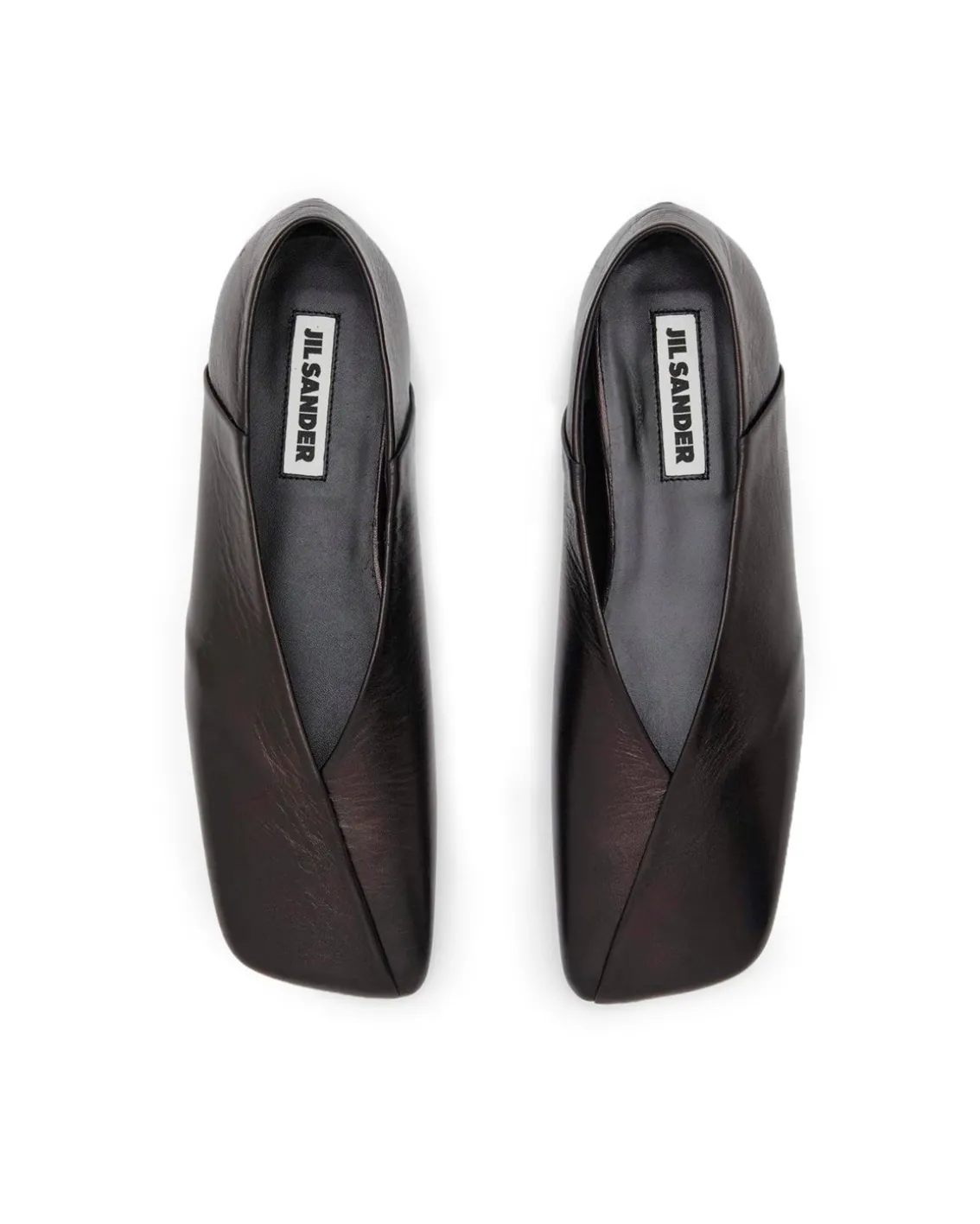 Jil Sander Leather Ballerinas Black