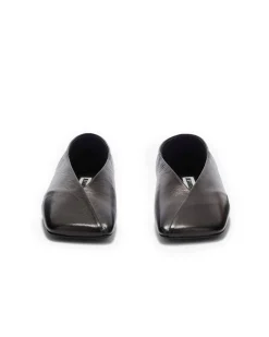 Jil Sander Leather Ballerinas Black