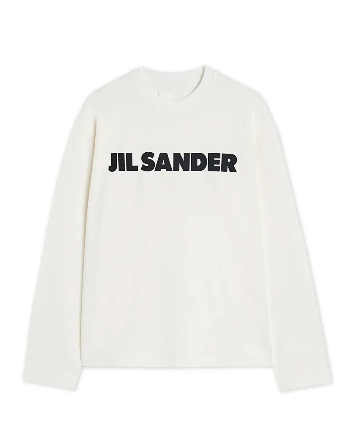 Jil Sander Logo Long Sleeve T-Shirt W Porcelain