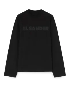 Jil Sander Logo Long Sleeve T-Shirt M Black