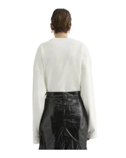 Jil Sander Logo Long Sleeve T-Shirt W Porcelain
