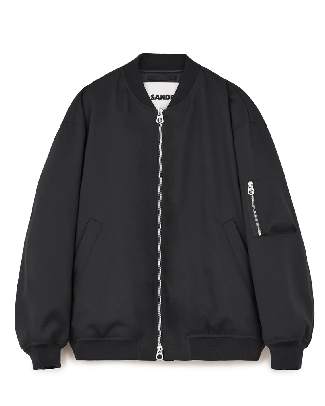 Jil Sander Padded Bomber Jacket Black