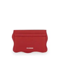 Jil Sander Wave Card Holder Cedar Red