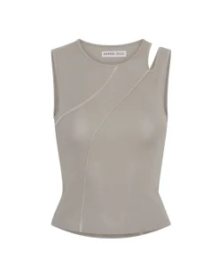 Kernemilk Hole In A Tank Top Beige