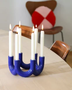&Klevering Churros Candle Holder Blue