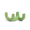 &Klevering Churros Quad Candle Holder Green