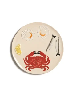 &Klevering Crab Platter Multicolor