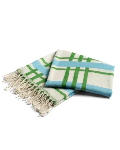 &Klevering Plano Throw Blue