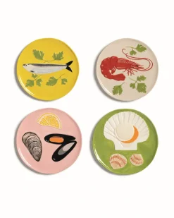 &Klevering Plate De La Mer Set Of 4 Multicolor